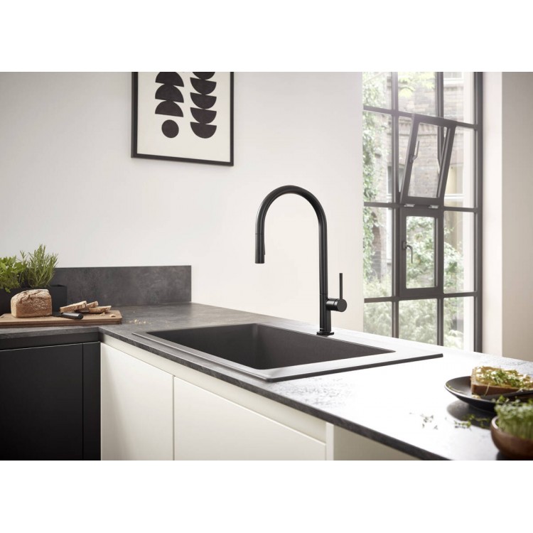 Virtuves izlietnes maisītājs ar izvelkamu izteku Hansgrohe Talis M54 ar sBox, 72801670 Virtuves izlietnes maisītājs ar izvelkamu izteku Hansgrohe Talis M54 ar sBox, 72801670