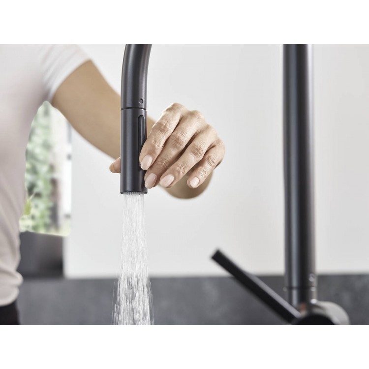 Virtuves izlietnes maisītājs ar izvelkamu izteku Hansgrohe Talis M54 ar sBox, 72801670 Virtuves izlietnes maisītājs ar izvelkamu izteku Hansgrohe Talis M54 ar sBox, 72801670