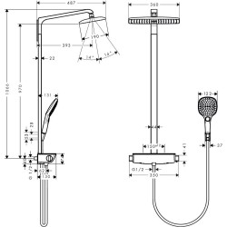 Dušas sistēma Hansgrohe Select E360, 27112000