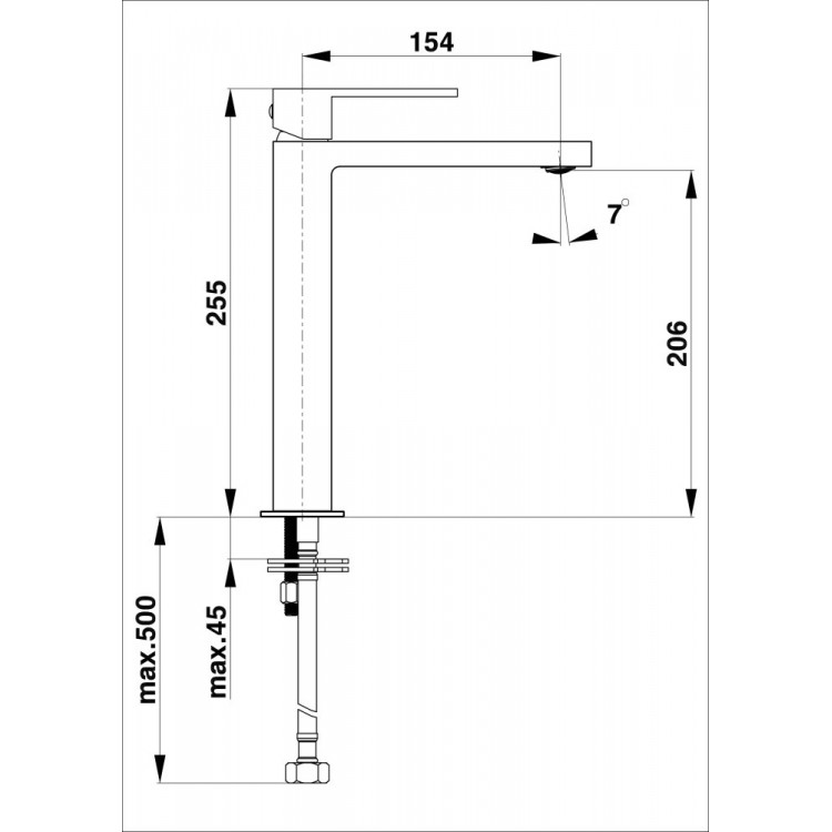 Izlietnes maisītājs HERZ-SQ BLACK, UH00058B Izlietnes maisītājs HERZ-SQ BLACK, UH00058B