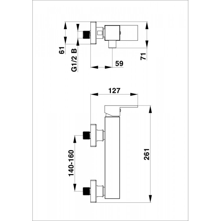 Dušas maisītājs HERZ-SQ BLACK, UH00494B Dušas maisītājs HERZ-SQ BLACK, UH00494B