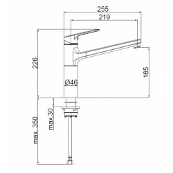 Virtuves izlietnes maisītājs HERZ-INFINITY, hroms UH00170