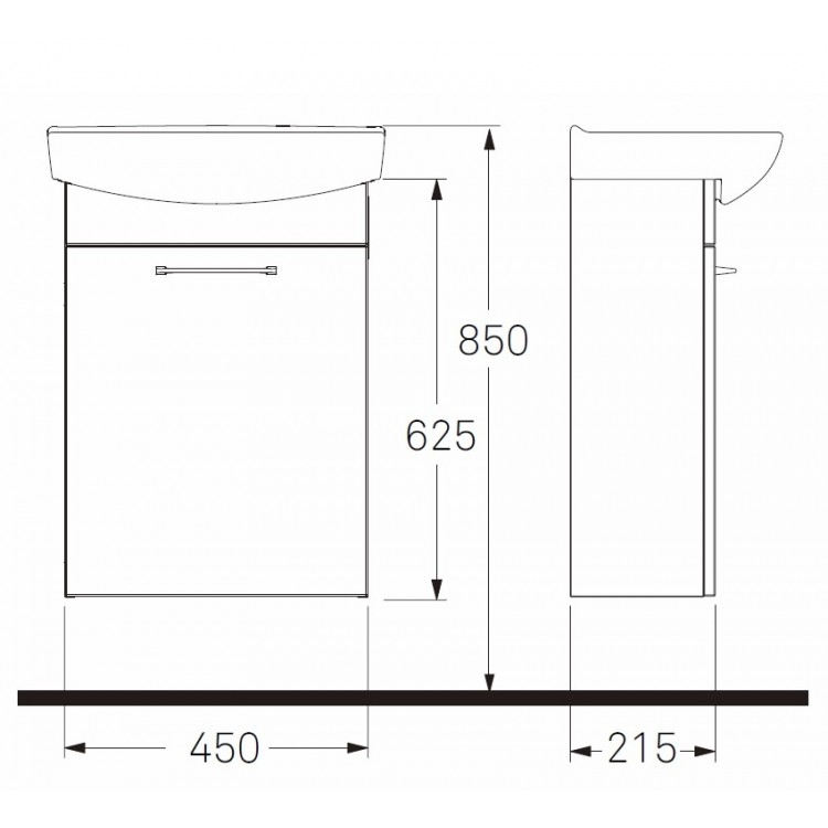 Vannas istabas skapītis ar izlietni IFO Inspira 50cm, 42332