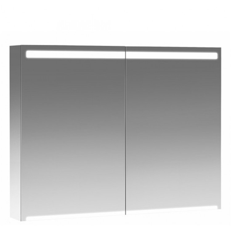 Vannas istabas skapītis ar spoguli IFO Option 90 LED Middle, balts 47186