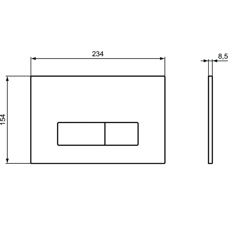 Iebūvējamais rāmis tualetes podam Ideal Standard WC ar melnu pogu,R020467/0121A6 Iebūvējamais rāmis tualetes podam Ideal Standard WC ar melnu pogu,R020467/0121A6