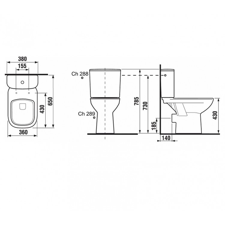 Tualetes pods JIKA Deep ar Soft Close vāku, H826616/893611