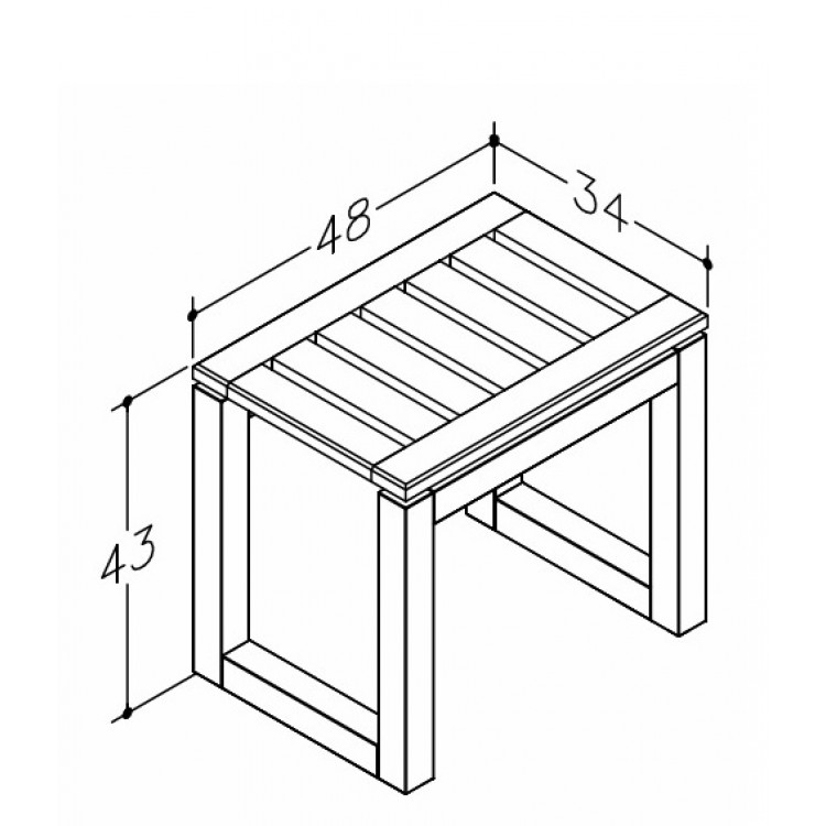 Vannas istabas sols KAME 48cm, ACW2/48