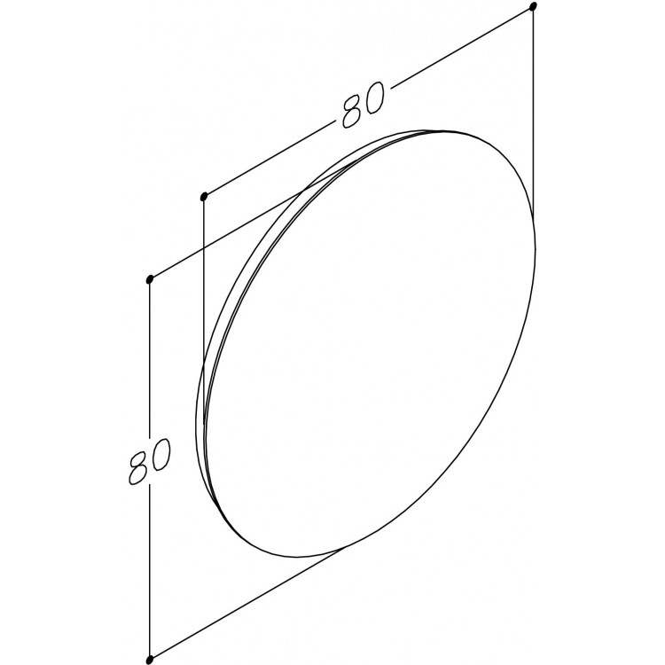 Spogulis ar LED apgaismojumu Kame ROUND 80cm