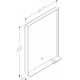 Spogulis rāmī ar LED apgaismojumu Kame INDO 60x80cm, MR-R01/60-80/BL Spogulis rāmī ar LED apgaismojumu Kame INDO 60x80cm, MR-R01/60-80/BL