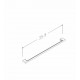 Mēbeļu rokturis KAME 35.9cm, H6/359CH Mēbeļu rokturis KAME 35.9cm, H6/359CH