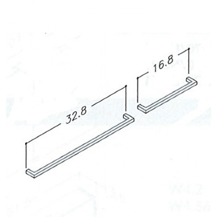 Mēbeļu rokturis KAME 16.8cm, H11/160WH