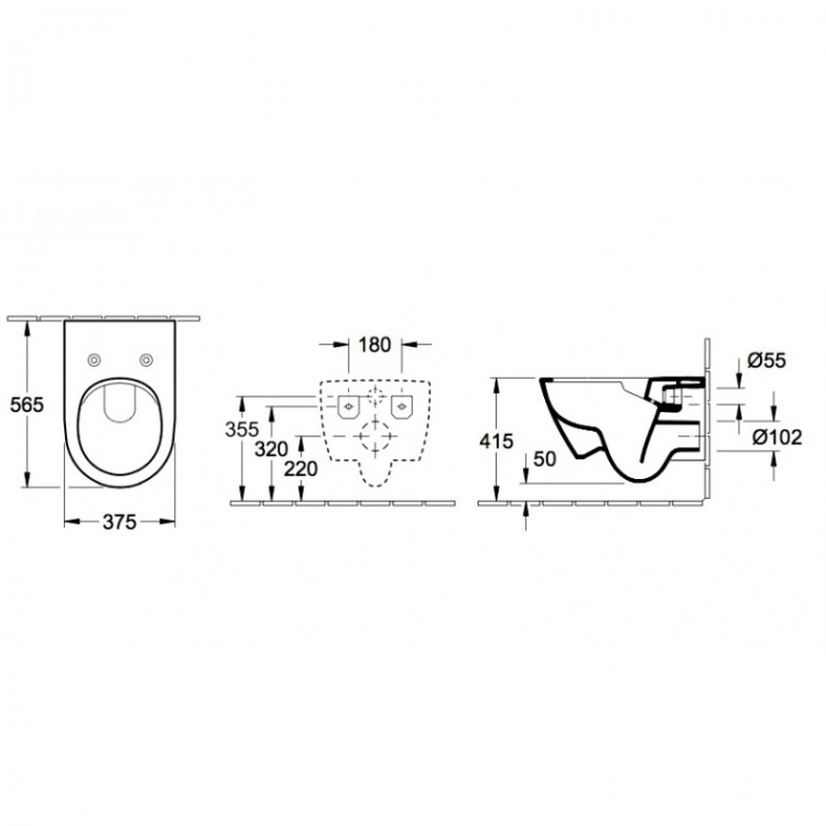 Tualetes pods piekaramais Villeroy&Boch Subway 2.0 ar Soft Close vāku, 5614R201