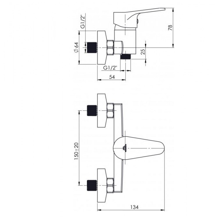 Dušas maisītājs Rubineta Luka-12K