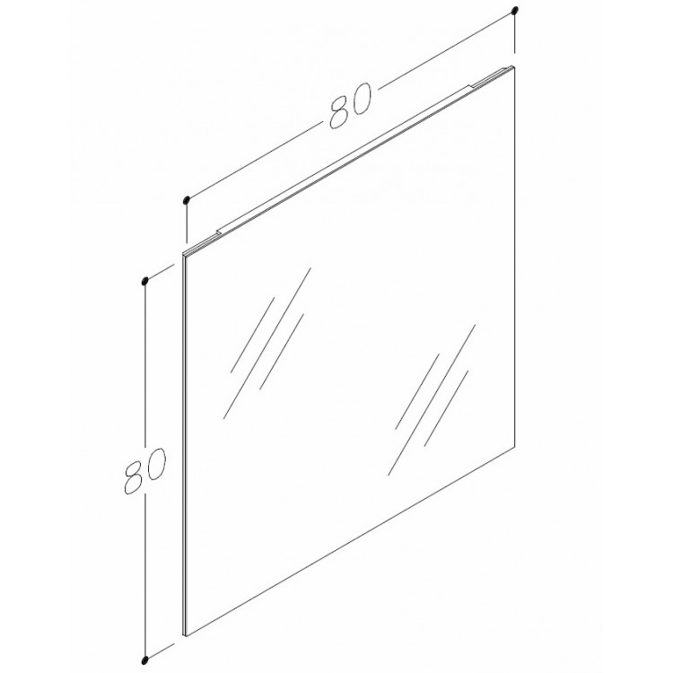 Spogulis Kame Primo 80x80cm, M/80-80 Spogulis Kame Primo 80x80cm, M/80-80