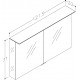 Vannas istabas skapītis ar spoguli KAME Vetro 121x71 cm,MD3DML/120-70