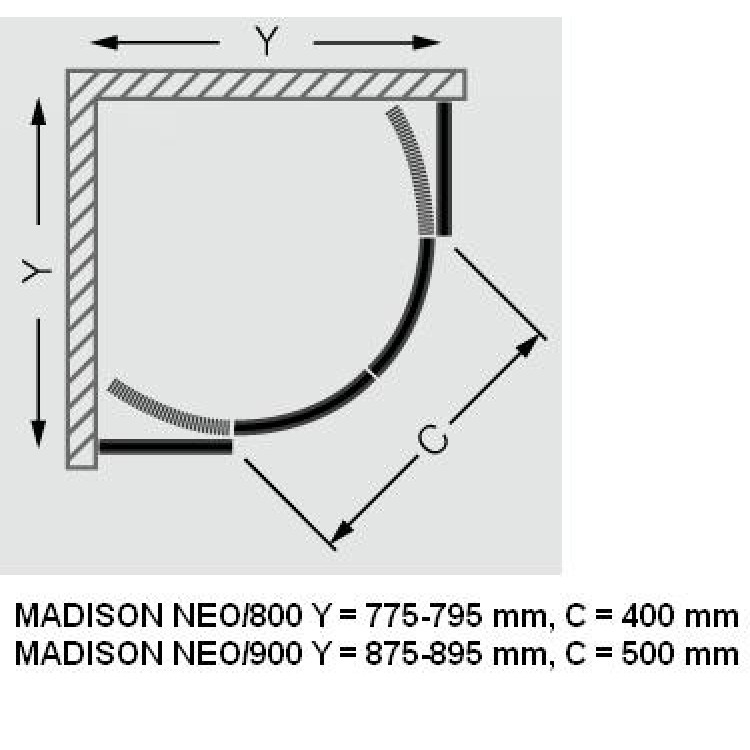 Dušas stūris pusapaļš Roth Roltechnik Madison Neo 900x900mm Dušas stūris pusapaļš Roth Roltechnik Madison Neo 900x900mm