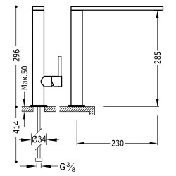 Izlietnes maisītājs MAX-TRES, hroms 06290501