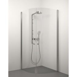 Dušas stūris pusapaļš Stikla Serviss NICOLE 90x90cm