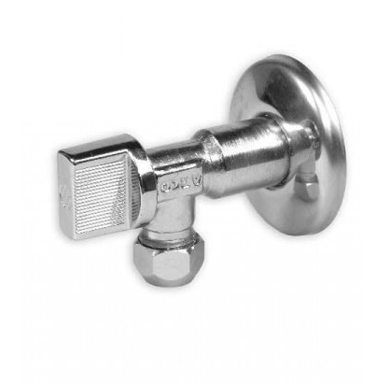 Leņķa ventīlis ARCO ar šķīv. 1/2x10, hroms NOV20