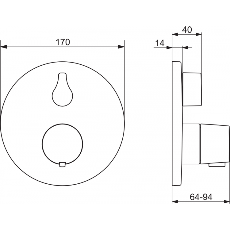 Termostata dušas sistēma ORAS BLUEBOX, 2090