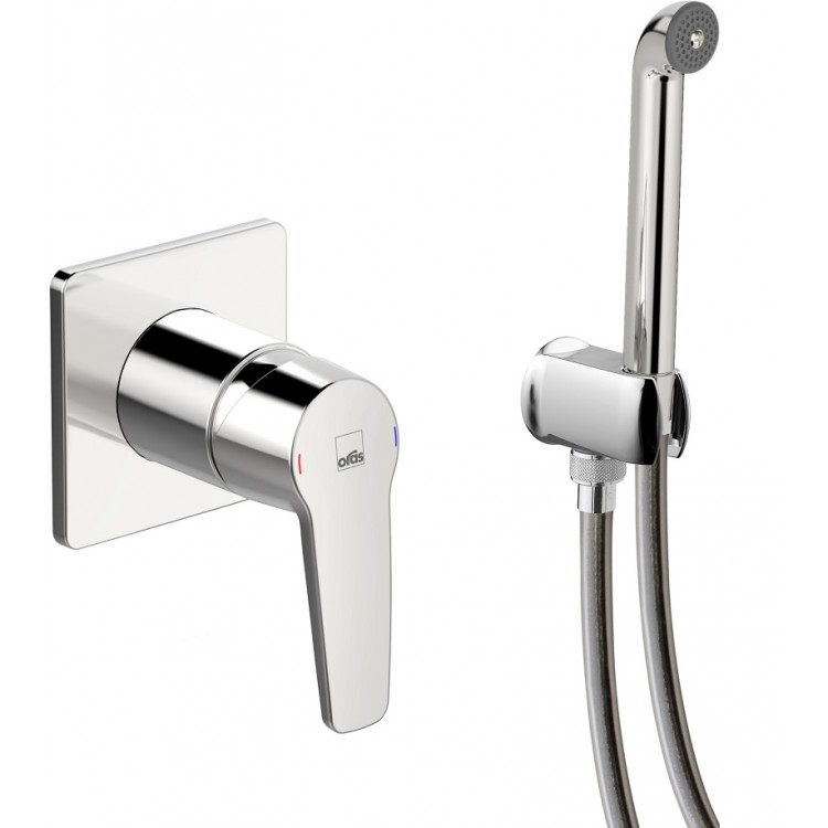 Iebuvējams maisītājs ar bidetta dušu  ORAS SAGA,hroms 3993