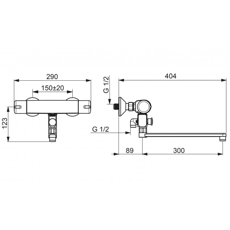 Vannas un dušas termostata maisītājs ORAS NOVA 7447X