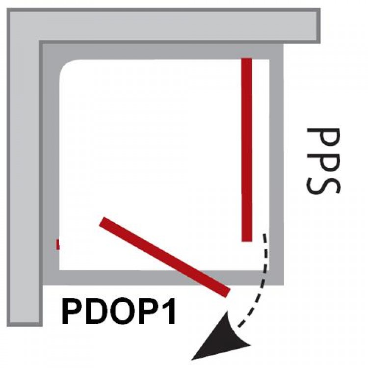 Dušas durvis RAVAK PIVOT PDOP1 80 cm, hroms