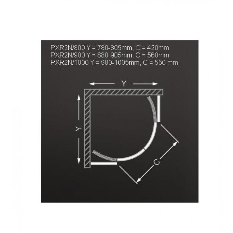 Dušas stūris pusapaļš Roltechnik PXR2N 900x900 Dušas stūris pusapaļš Roltechnik PXR2N 900x900