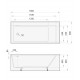 Brīvi stāvoša vanna PAA INFINITY 1800x800mm, silkstone