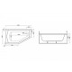 Stūra vanna Polimat SELENA 150x90 cm, 00385/00386 Stūra vanna Polimat SELENA 150x90 cm, 00385/00386