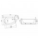 Stūra vanna Polimat MIKI 145x85 cm, 00421/420 Stūra vanna Polimat MIKI 145x85 cm, 00421/420