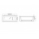Taisnstūra vanna Polimat INES 180x80 cm, 00720 Taisnstūra vanna Polimat INES 180x80 cm, 00720