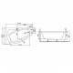 Stūra vanna Polimat FRIDA 150x90 cm, 00283/273 Stūra vanna Polimat FRIDA 150x90 cm, 00283/273