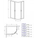 Asimetriska dušas kabīne Radaway Premium Plus E 100x80cm Asimetriska dušas kabīne Radaway Premium Plus E 100x80cm