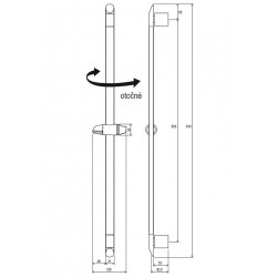 Dušas stienis Ravak 900mm 973.00
