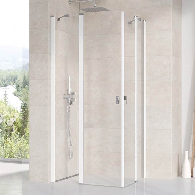 Dušas stūris kvadrātveida RAVAK Chrome 2xCRV2 100x100 cm, balts Dušas stūris kvadrātveida RAVAK Chrome 2xCRV2 100x100 cm, balts