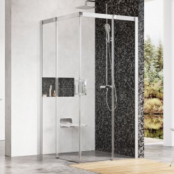 Dušas stūris kvadrātveida RAVAK Matrix MSRV4 100x100cm, satīns