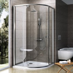 Dušas stūris pusapaļš RAVAK PIVOT PSKK3 100x100cm, satīns/satīns