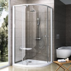 Dušas stūris pusapaļš RAVAK PIVOT PSKK3 100x100cm, balts/hroms