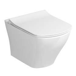 Tualetes poda vāks ar Soft Close Ravak Classic Slim, balts X01673