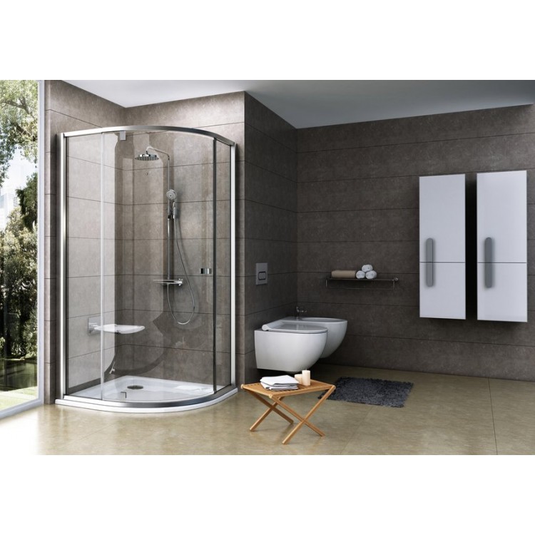 Dušas stūris pusapaļš RAVAK PIVOT PSKK3 90x90cm, satīns/satīns Dušas stūris pusapaļš RAVAK PIVOT PSKK3 90x90cm, satīns/satīns