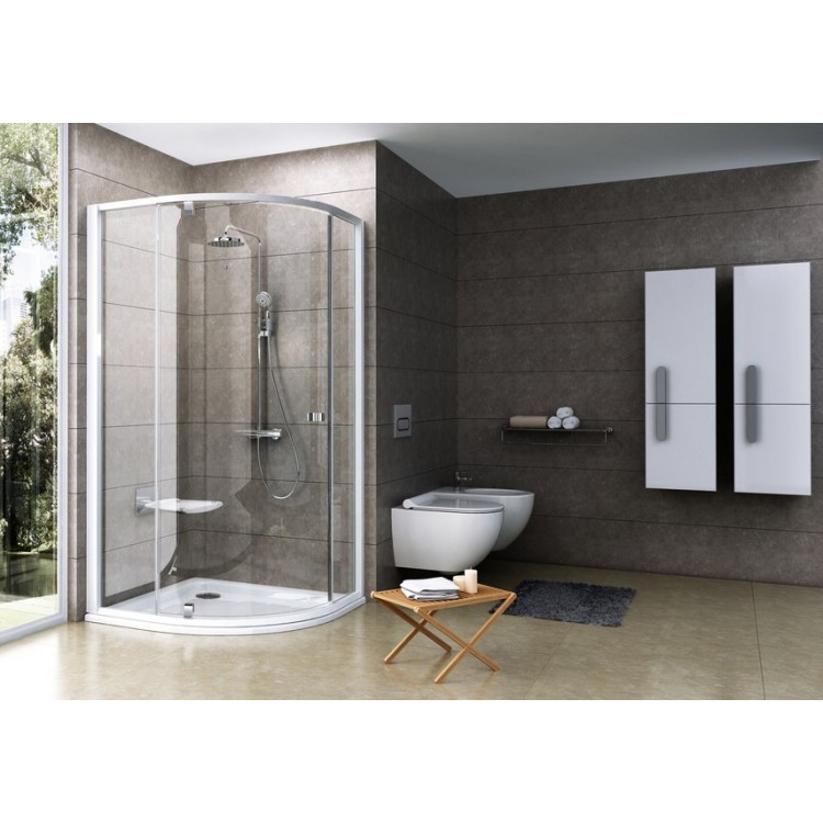 Dušas stūris pusapaļš RAVAK PIVOT PSKK3 100x100cm, balts/hroms Dušas stūris pusapaļš RAVAK PIVOT PSKK3 100x100cm, balts/hroms