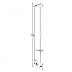 Dušas stienis TRES 900mm 975.01
