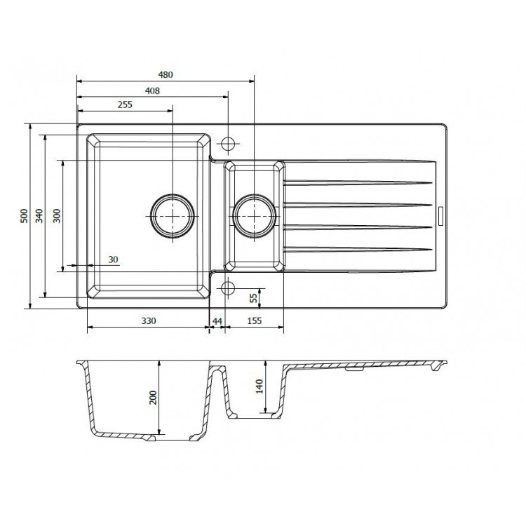 Virtuves izlietne Reginox Harlem 15 100x50cm, R31285
