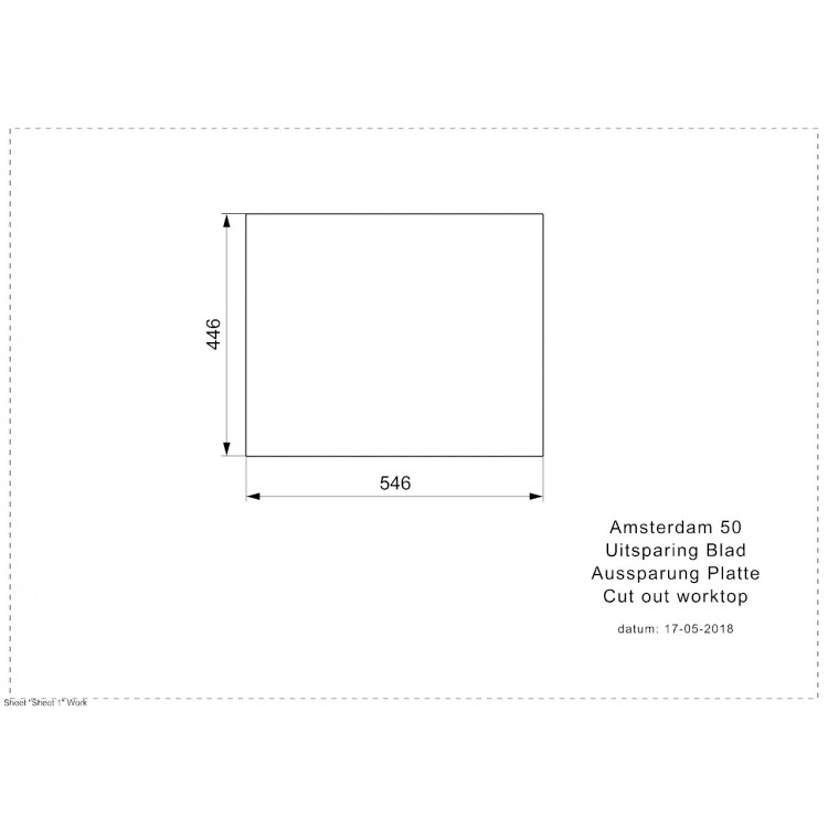 Virtuves izlietne Reginox Amsterdam 50 56x46cm, R30844