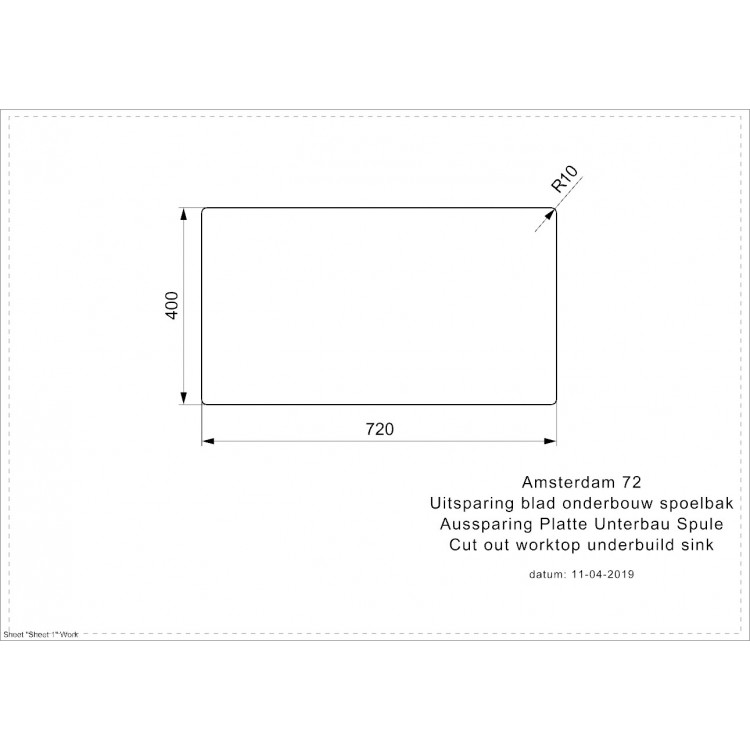 Virtuves izlietne Reginox Amsterdam 72 78x46cm, R30899