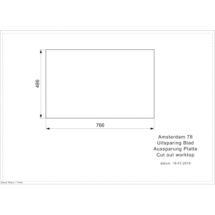 Virtuves izlietne Reginox Amsterdam 78 78x50cm, R32749