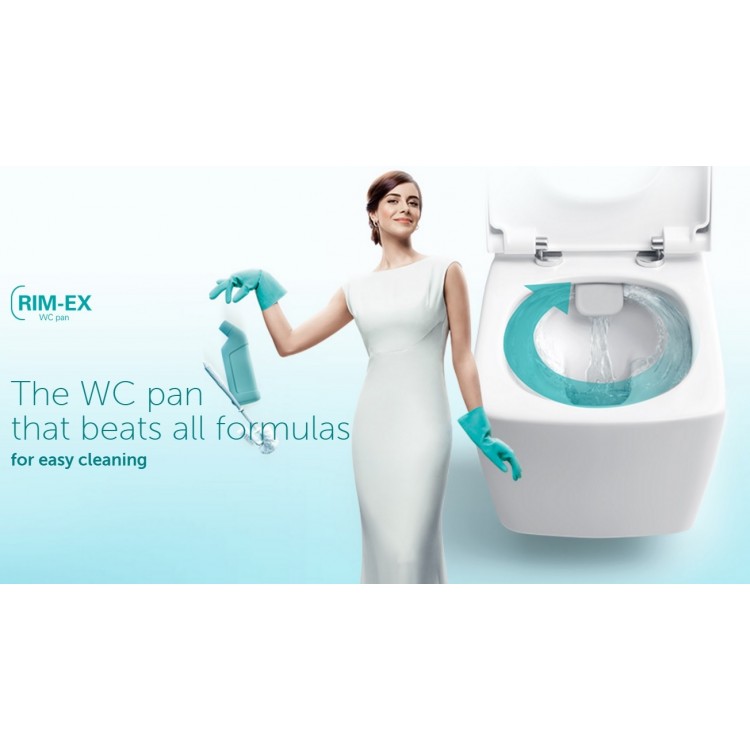 Tualetes pods piekaramais Vitra S50 Rim-ex ar Soft Close vāku, 5956B