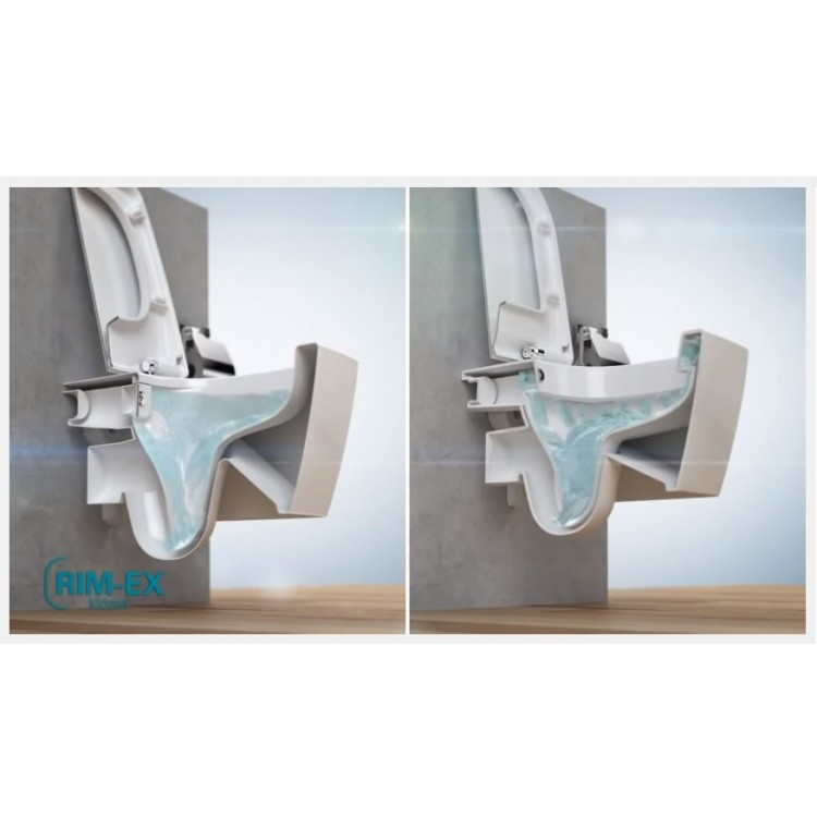 Tualetes pods piekaramais Vitra S50 Rim-ex ar Soft Close vāku, 5956B