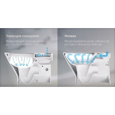 Tualetes pods piekaramais Roca ONA Rimless ar soft close vāku